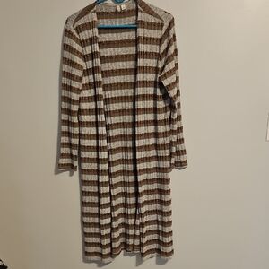 Cato Striped Long Cardigan. Size L.